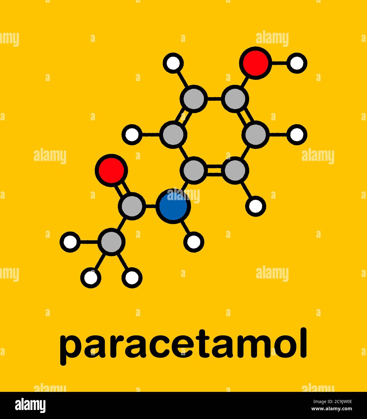 Paracetamol Or Acetaminophen Chemical Structure Skele vrogue.co