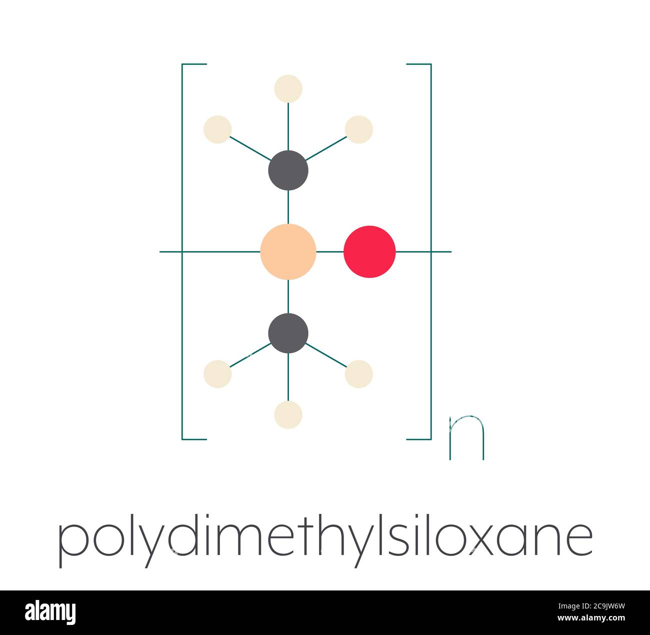 Silicone oil (polydimethylsiloxane, PDMS) silicone polymer, chemical ...