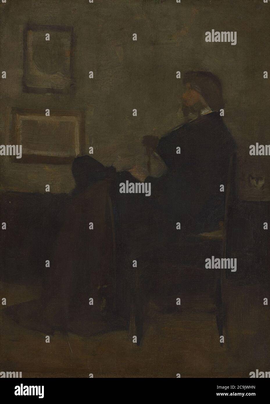 James McNeill Whistler Study for ‘Arrangement in Grey and Black, No. 2, Thomas Carlyle‘ Stock