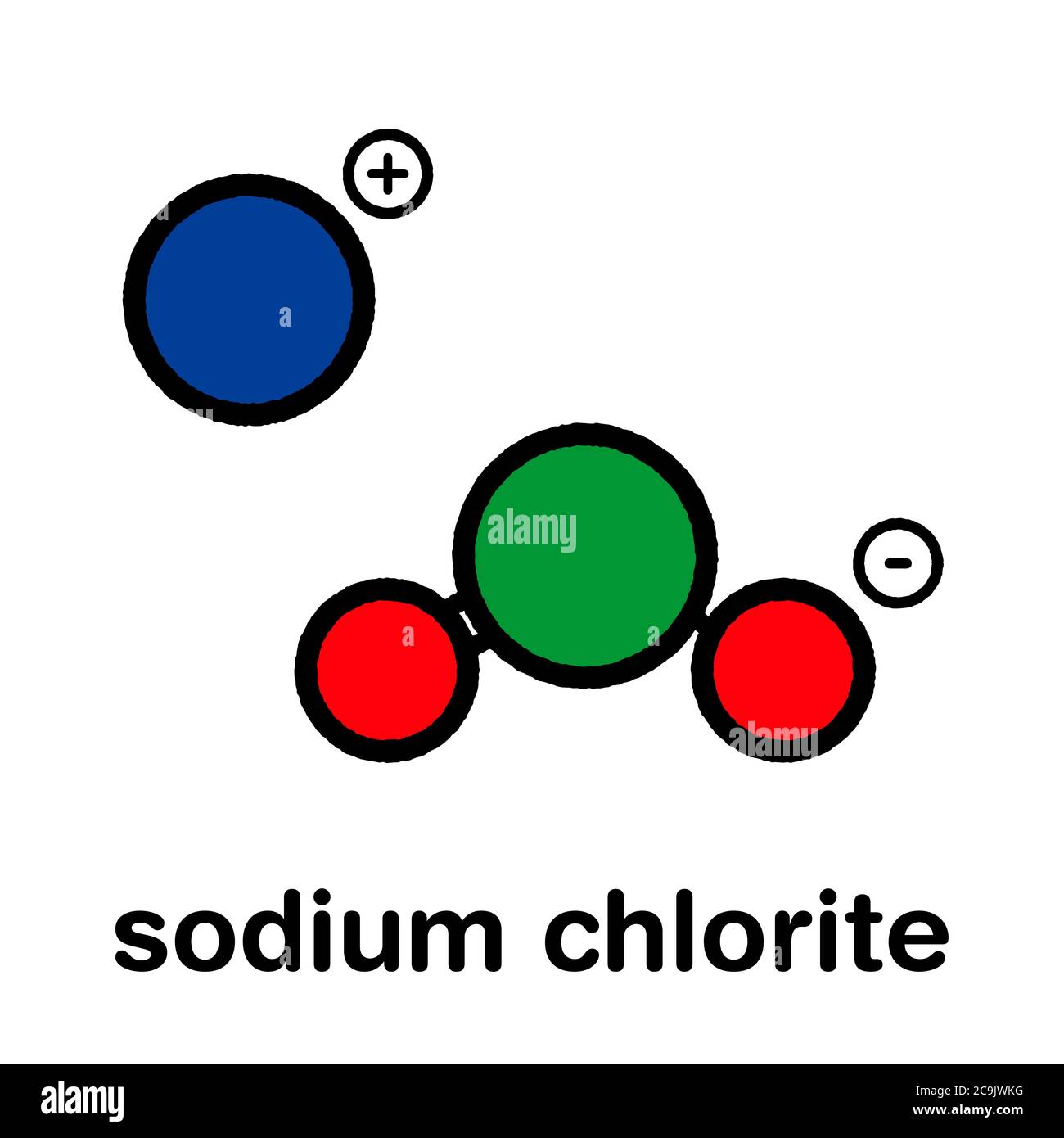 Sodium chlorite chemical structure hires stock photography and images