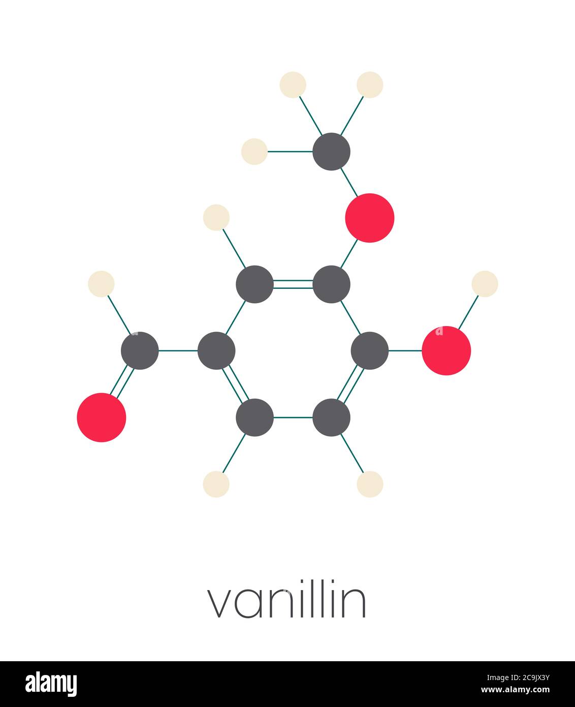 Vanillin vanilla extract molecule hires stock photography and images