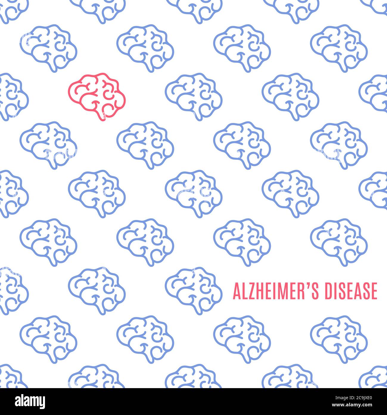 Alzheimer's disease, conceptual illustration. Stock Photo
