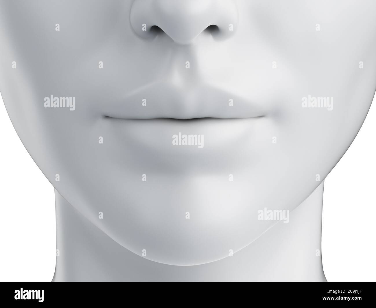 Female mouth, illustration. Stock Photo