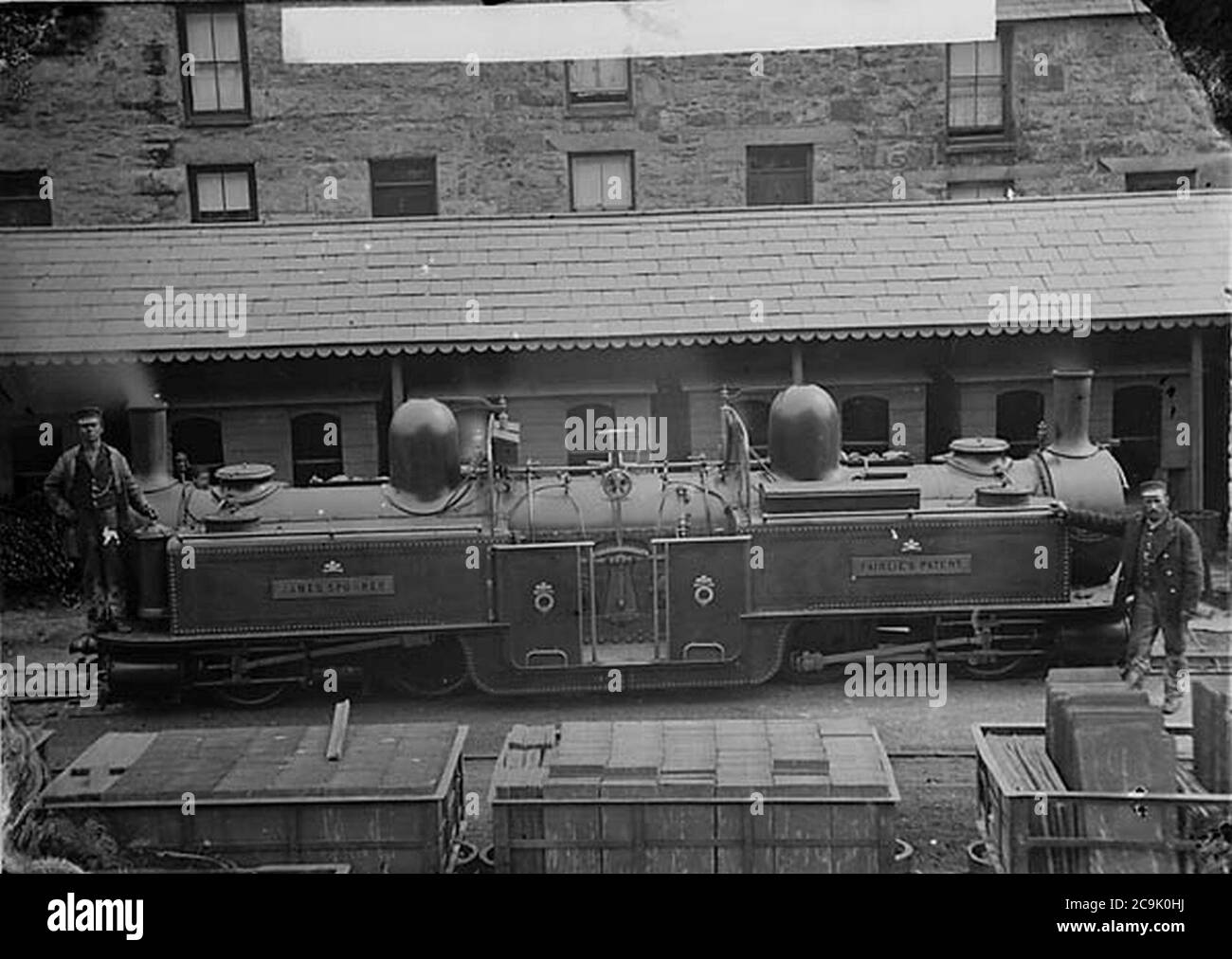 James Spooner locomotive engine Ffestiniog railway Stock Photo
