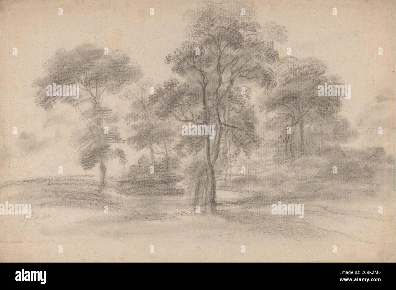 James Ward - Landscape with Trees Stock Photo