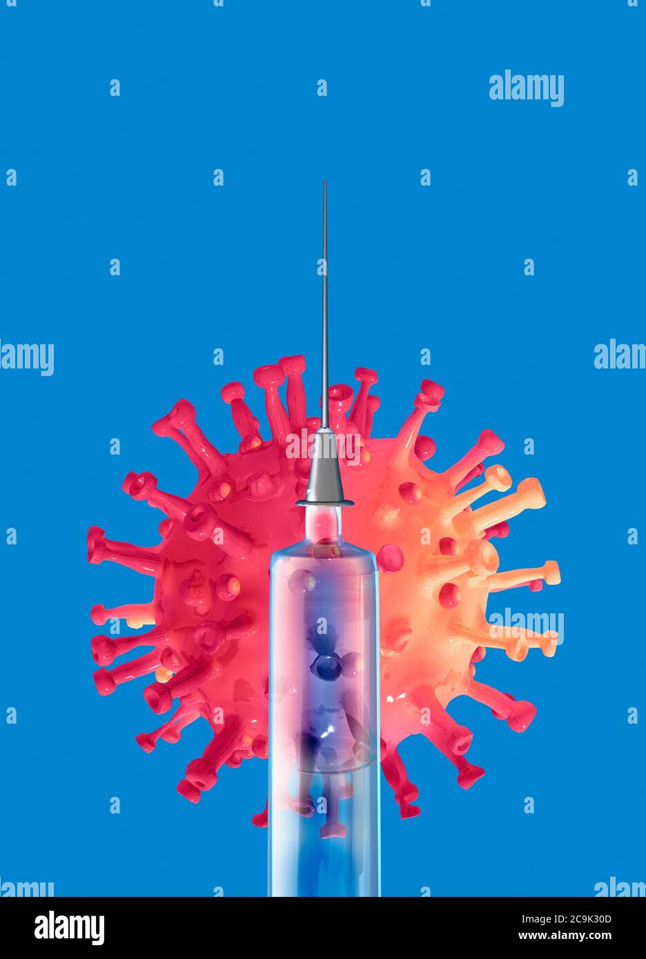 Coronavirus vaccine, conceptual illustration, Stock Photo