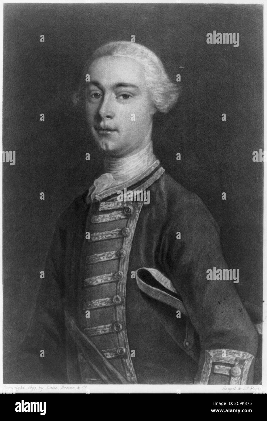 James Wolfe, 17271759, halflength portrait, facing left Stock Photo