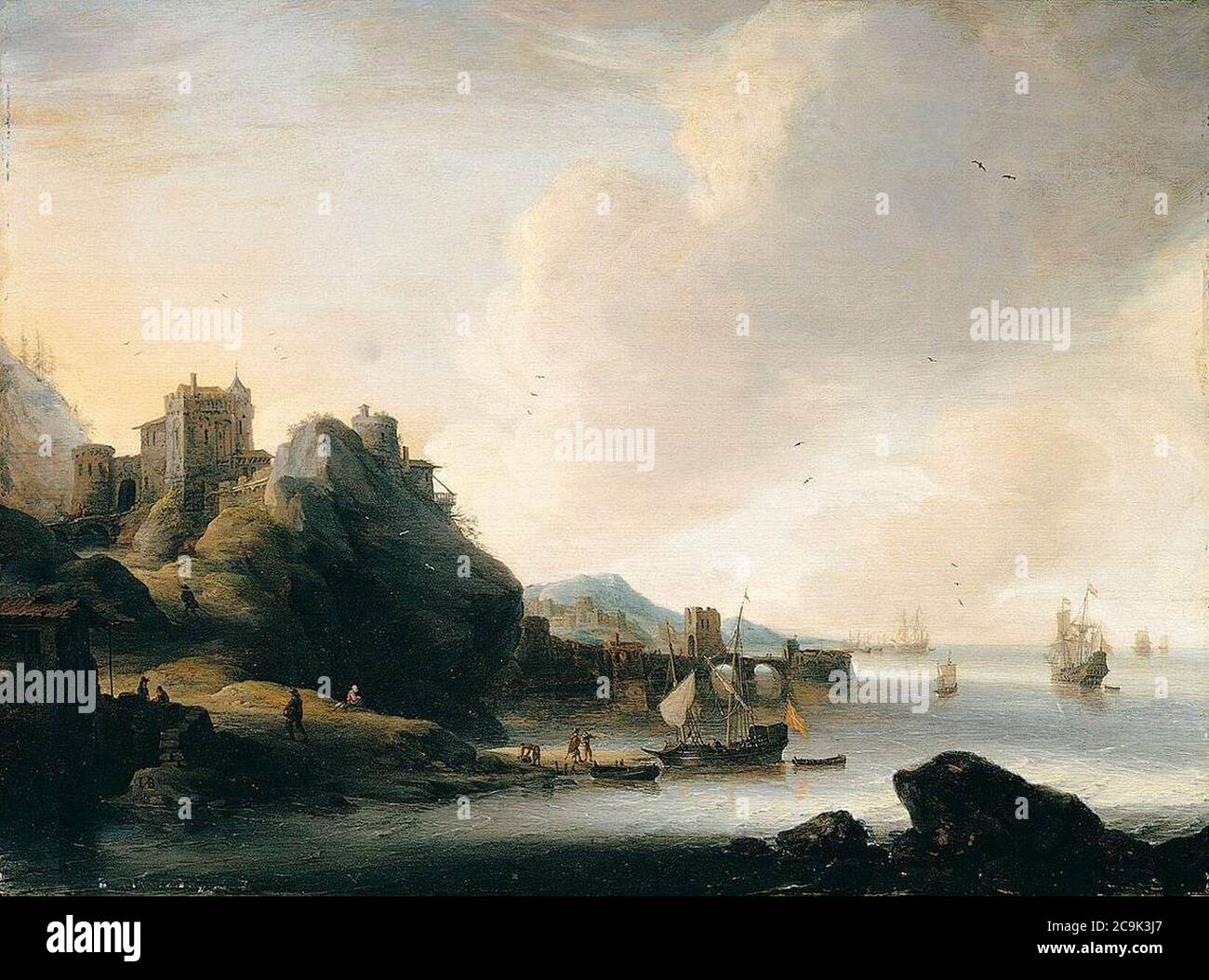 Jan Abrahamsz. Beerstraaten Coastal Landscape Stock Photo Alamy