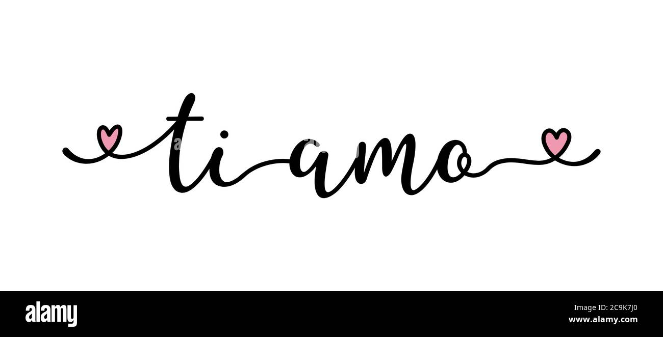 Ti Amo Declaration Of Love In Italian Stock Illustration