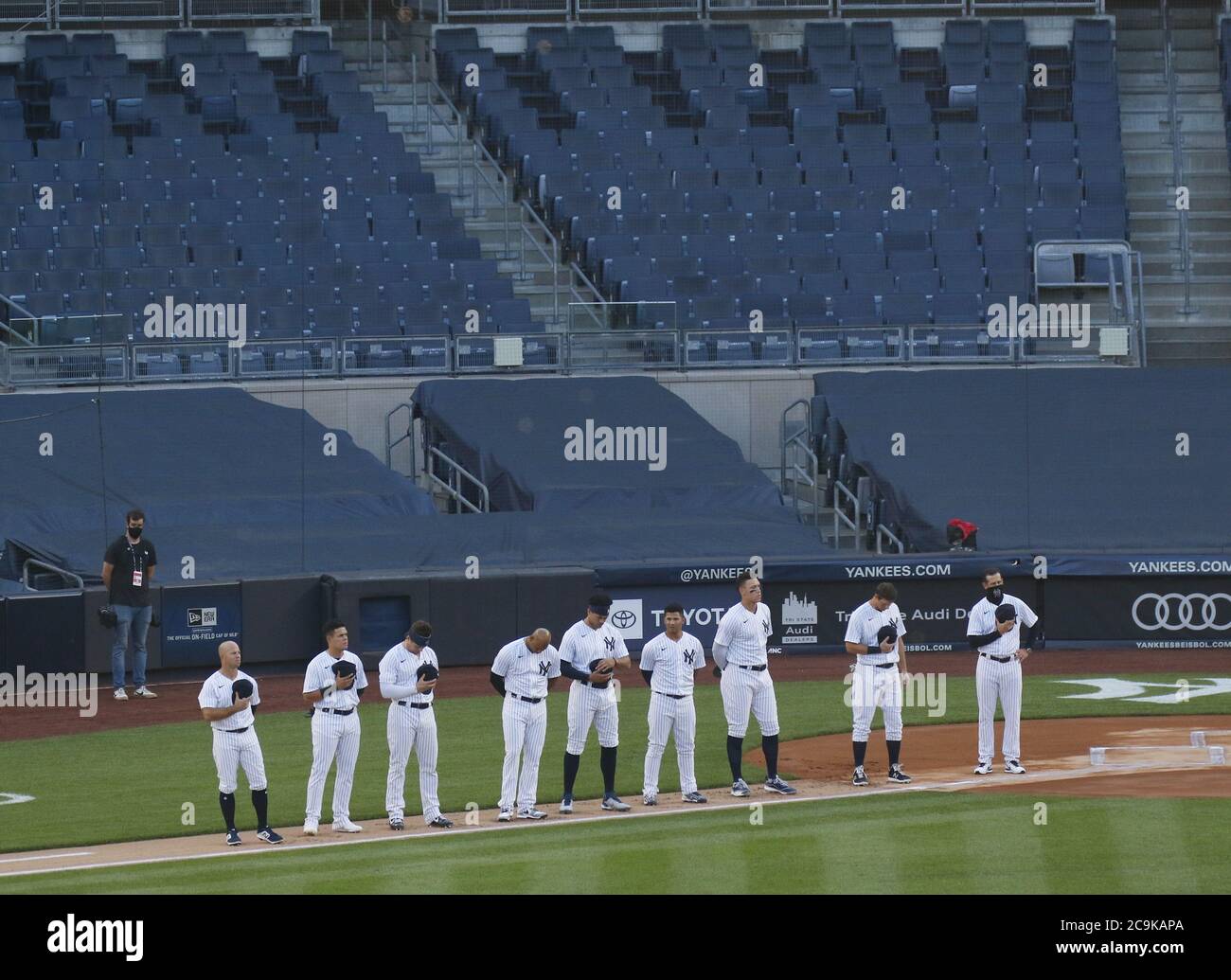 Bronx, United States. 31st July, 2020. The New York Yankees starting