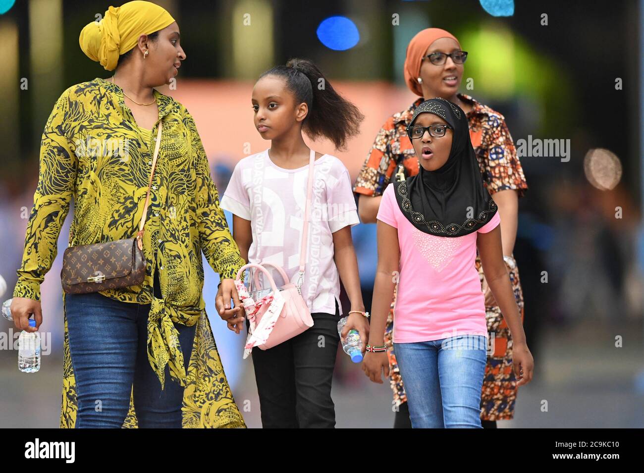 African women in Doha, Qatar Stock Photo