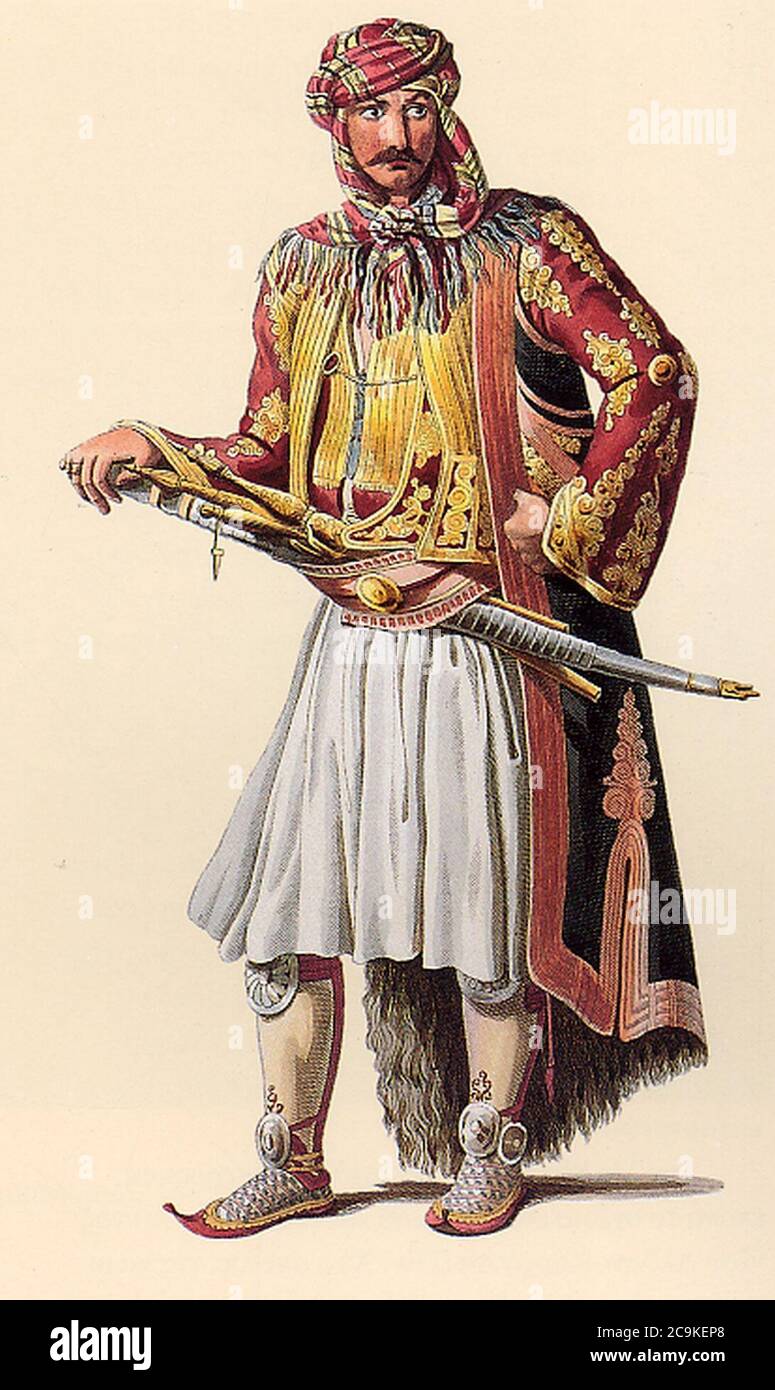 Janissary from Giannena by Stackelberg. Stock Photo