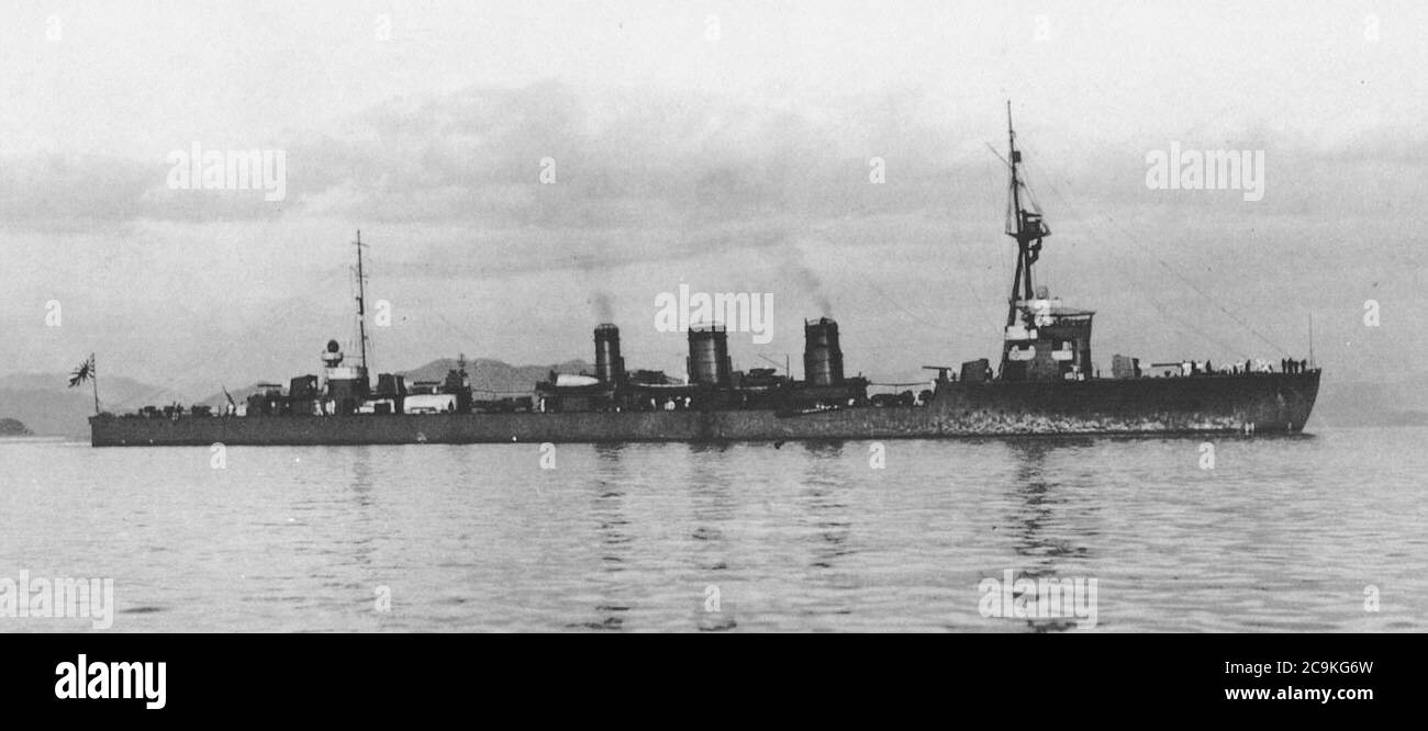 Japanese cruiser Tenryu in 1930 Stock Photo - Alamy
