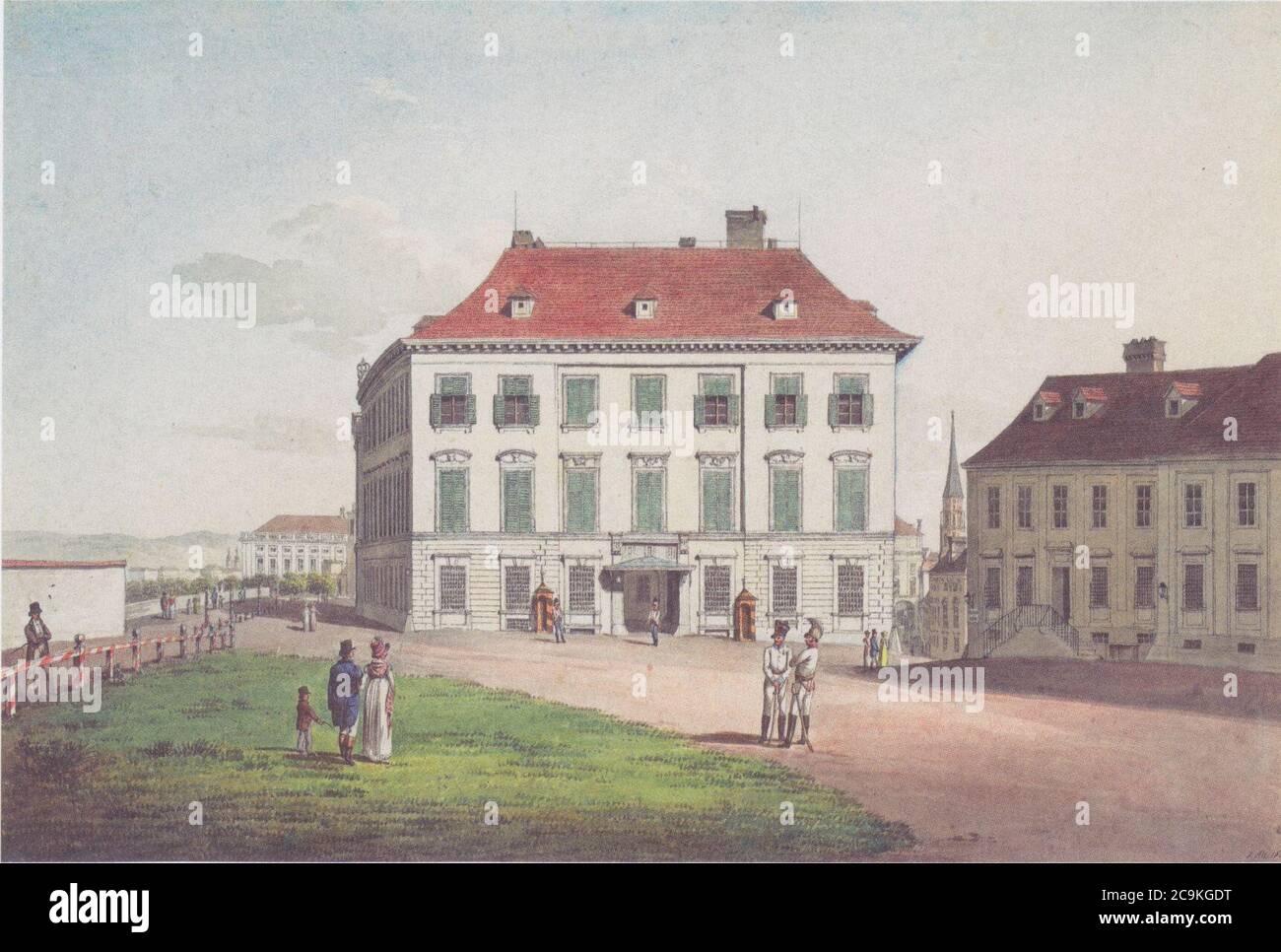 Jakob Alt - Das Palais Herzog Albert von Sachsen-Teschens - 1816. Stock Photo