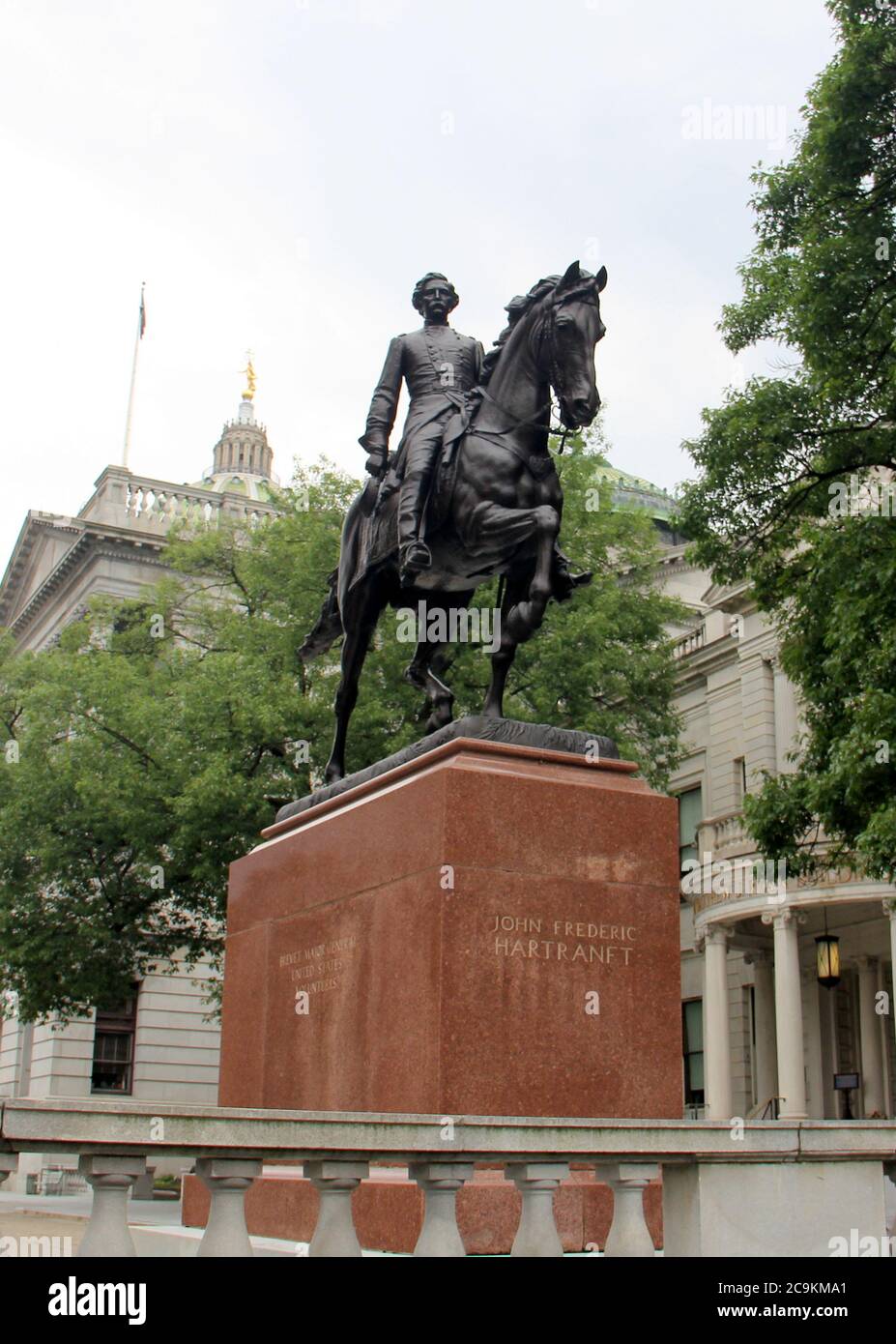 Equestrian statue of John F. Hartranft, Major General in the Union Army during the Civil War, the Governor of Pennsylvania in from 1873 to 1879 Stock Photo