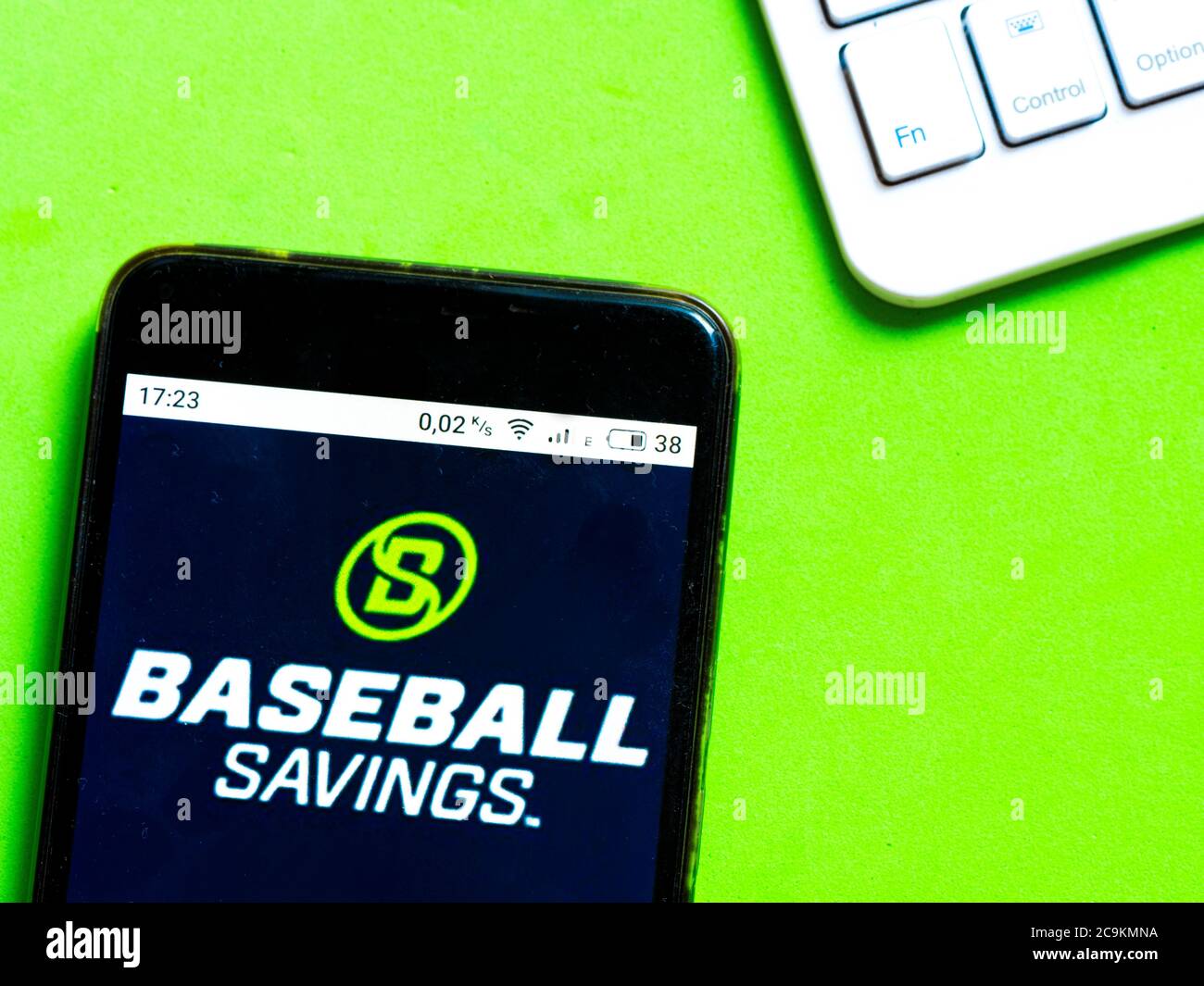 Ukraine 31st July 2020 In This Photo Illustration A Baseball Savings Logo Is Seen Displayed On A Smartphone Credit Sopa Images Limitedalamy Live News 2C9KMNA 