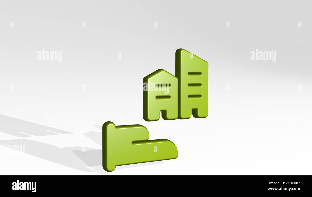 Property Insurance In3d REAL ESTATE INSURANCE BUILDING from a perspective with the shadow. A ...