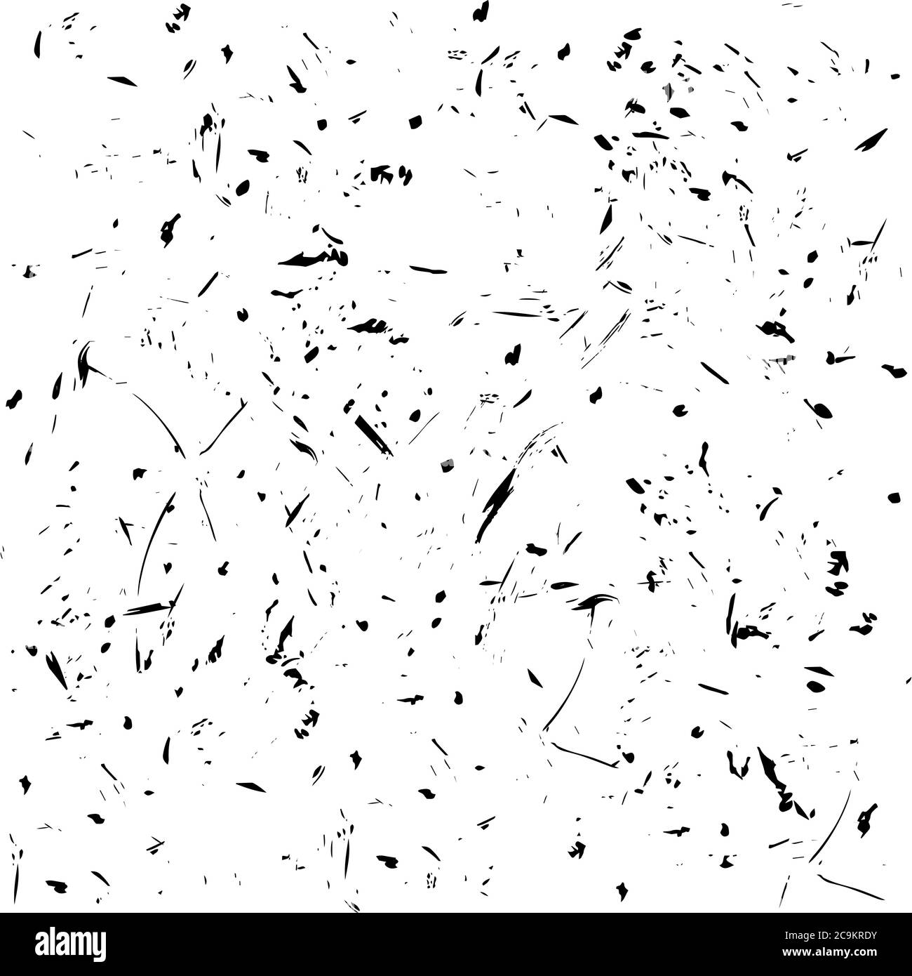 Simless pattern. Fine grain and scratches abstract black and white grunge background. Stock Vector
