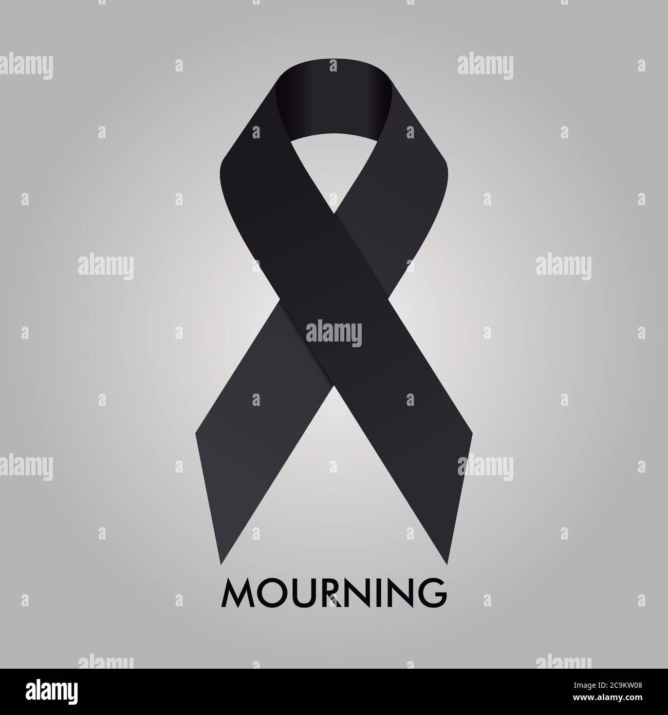 Mourning Ribbon Vector Design 10 Eps Illustration Stock Vector Image