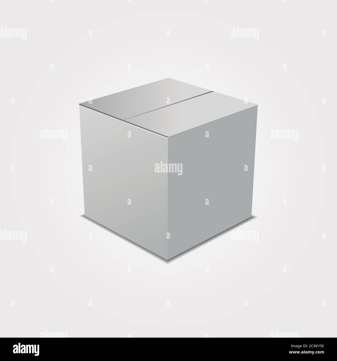 White Box 3D Illustration 3D Isolated on White Background Stock Vector