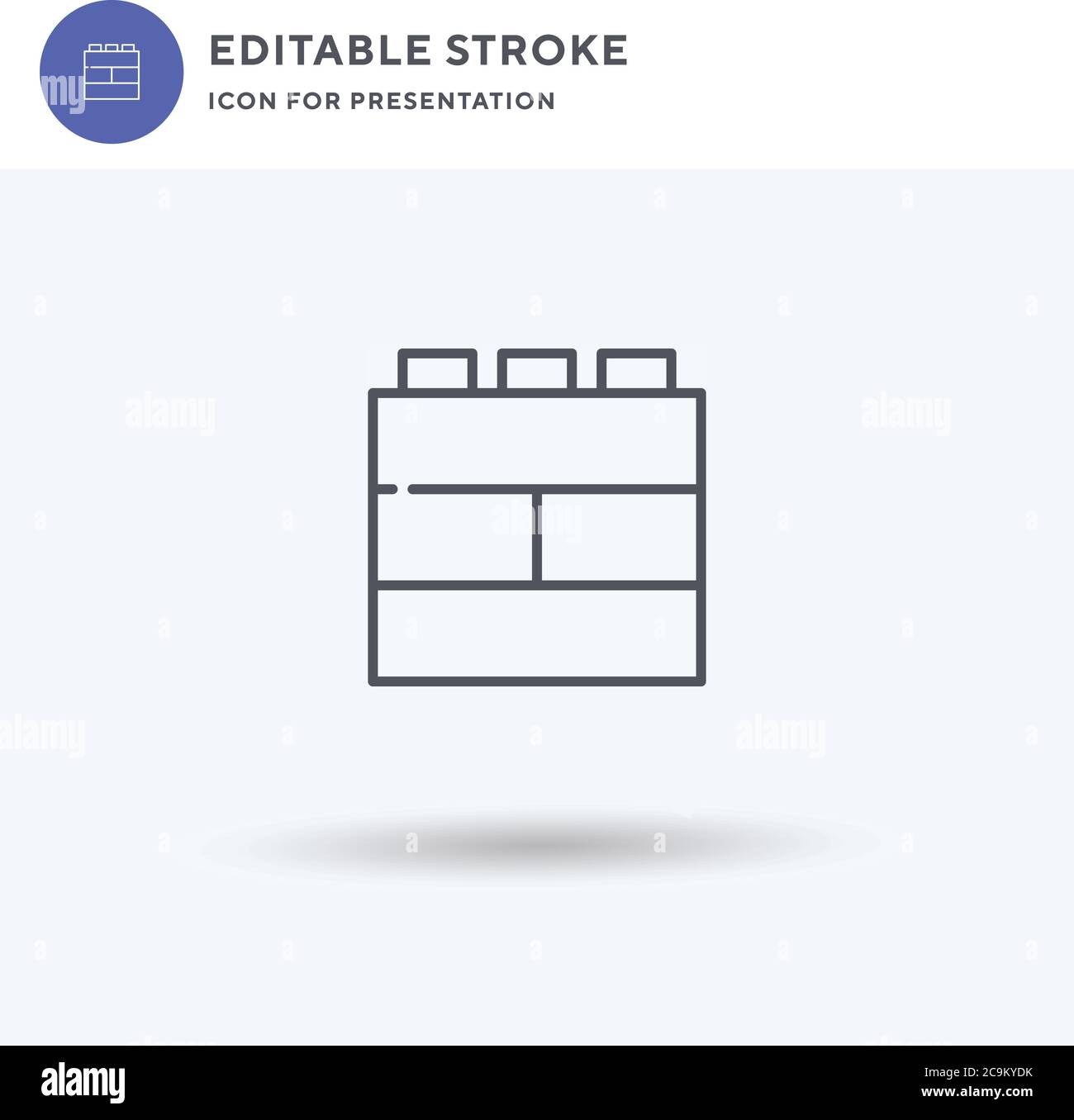 Blocks icon vector, filled flat sign, solid pictogram isolated on white ...