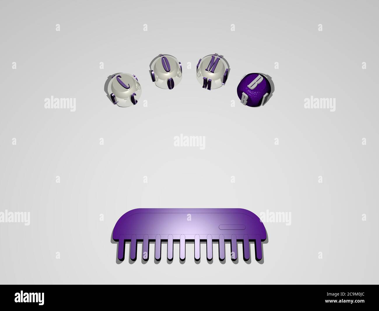 3D illustration of COMB graphics and text around the icon made by ...