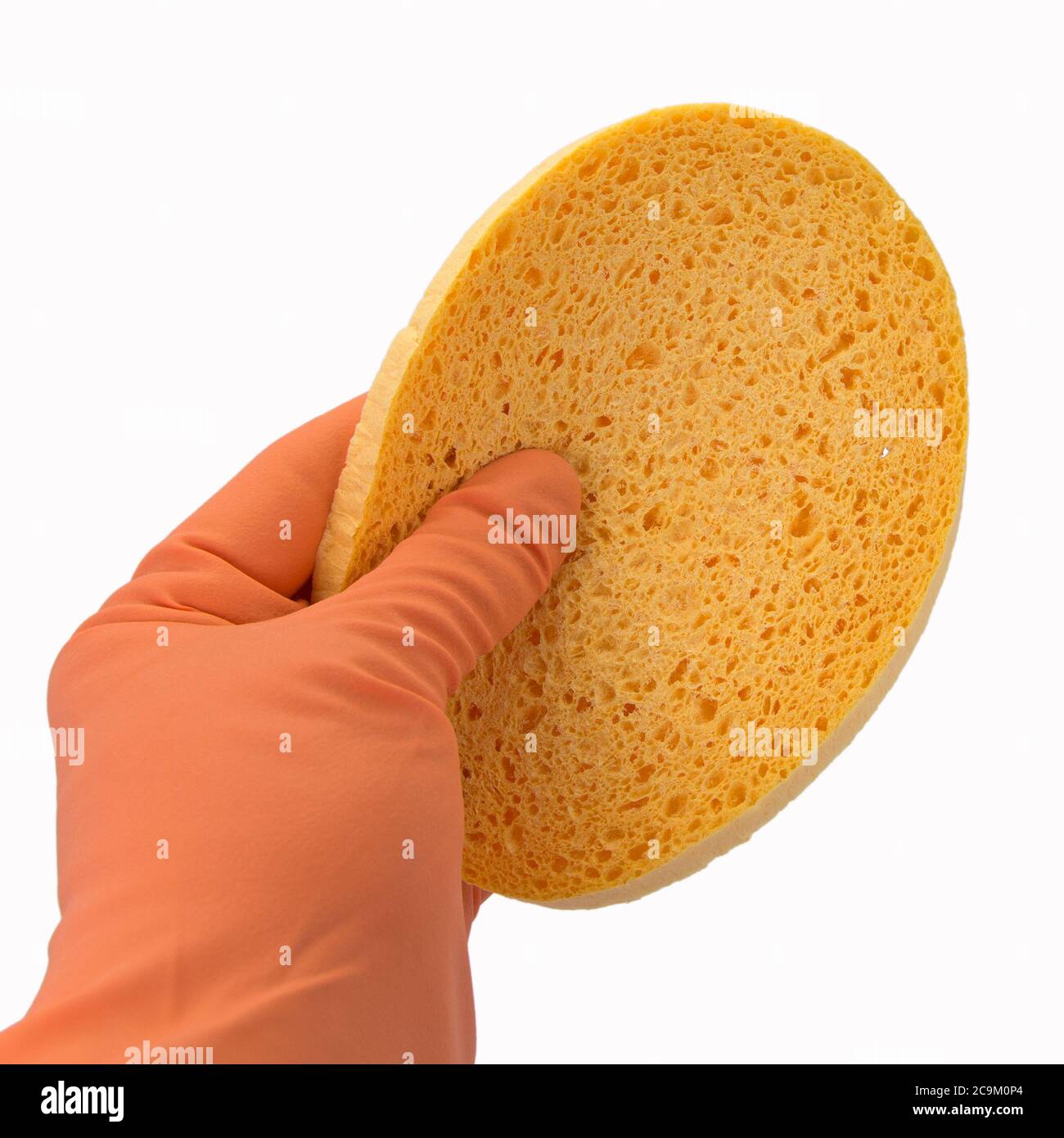 Premium Photo  Blue and yellow sponges isolated on white background