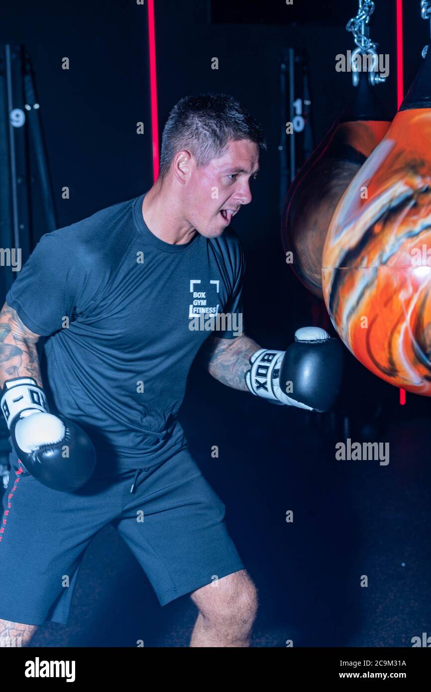 Brentwood Essex 1st August 2020 A new covid safe boutique fitness Boxing studio, Box Gym Fitness opens today in Brentwood Essex UK Credit: Ian Davidson/Alamy Live News Stock Photo