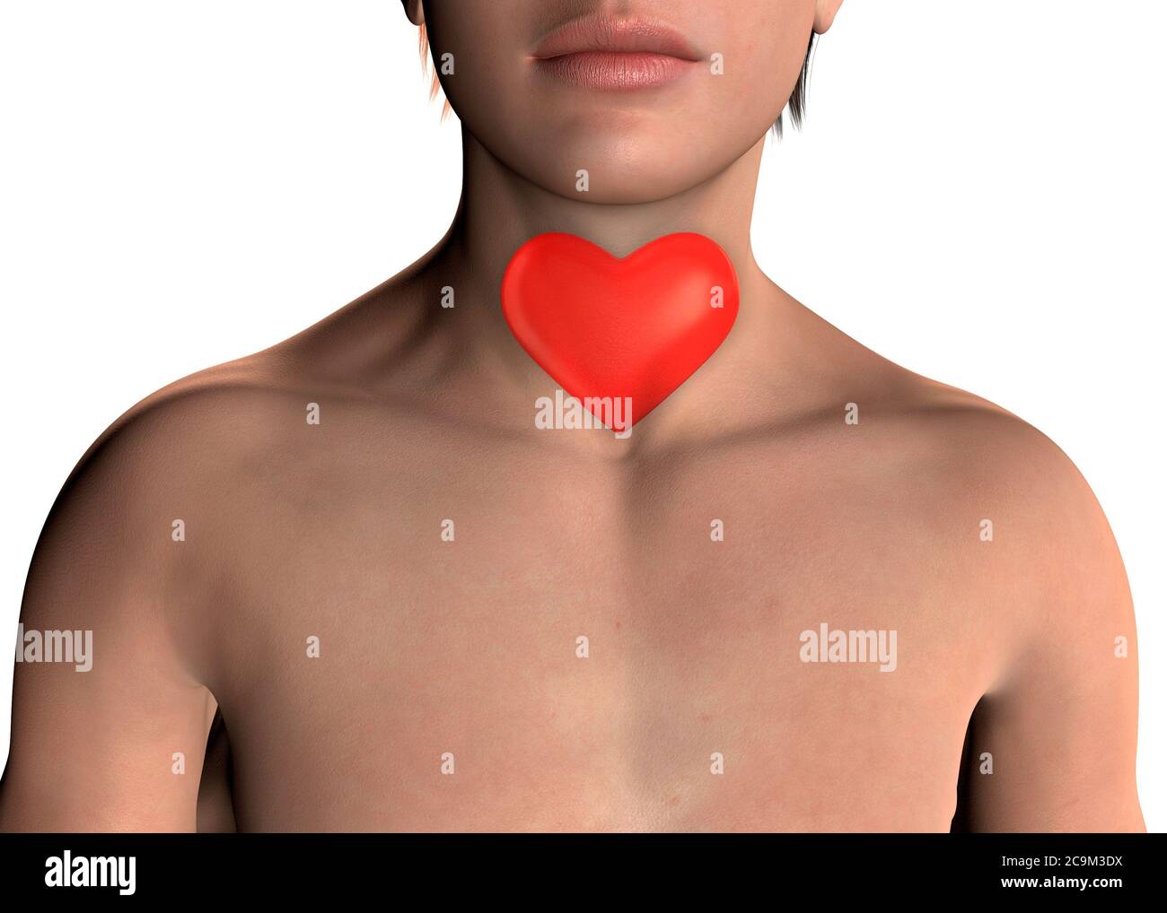Having my heart in my throat - 3D Stock Photo - Alamy Having my heart in my throat - 3D Stock Photo - Alamy