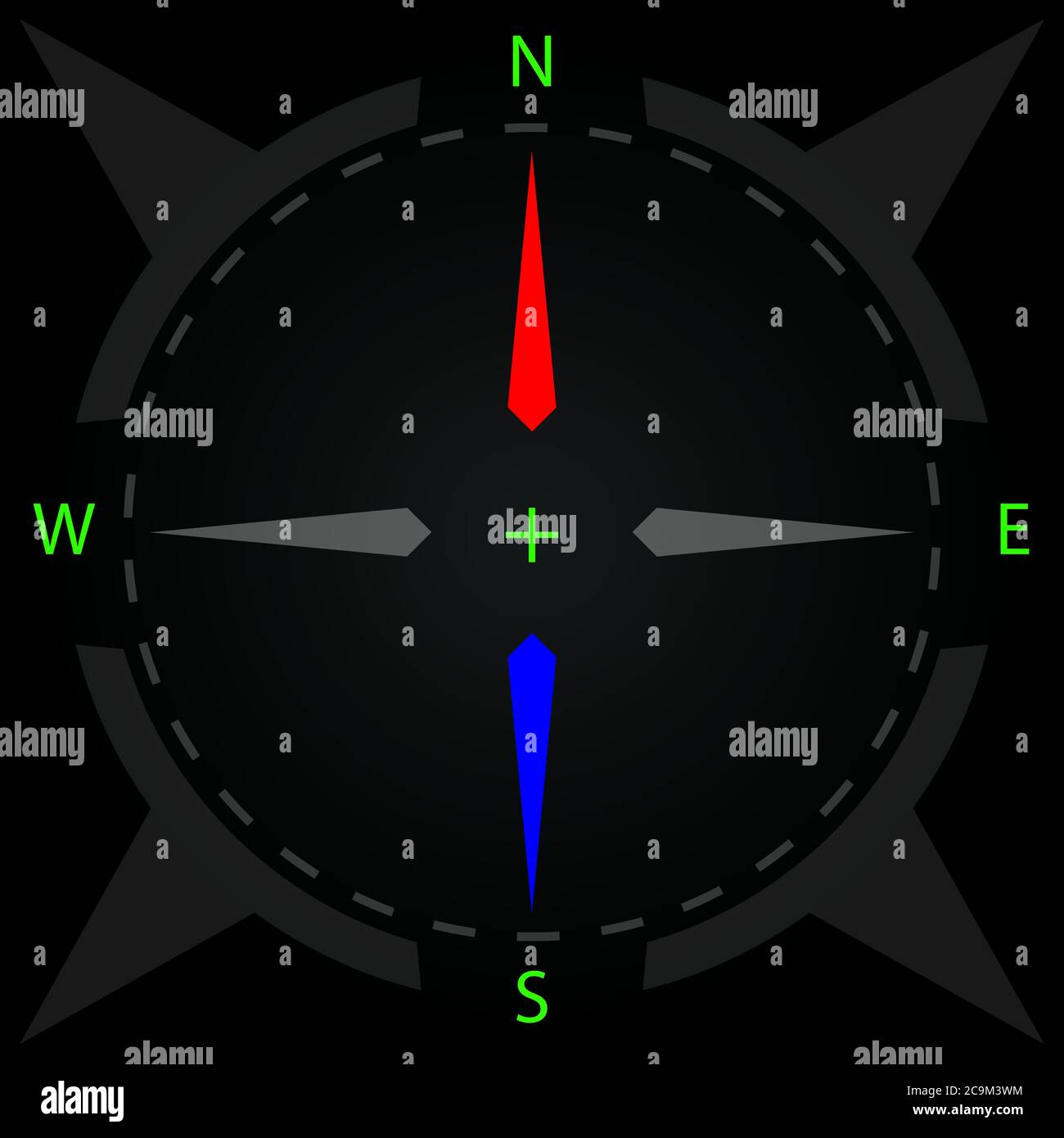 Compass. Display compass with illumination. Vector illustration Stock Vector Image & Art Alamy