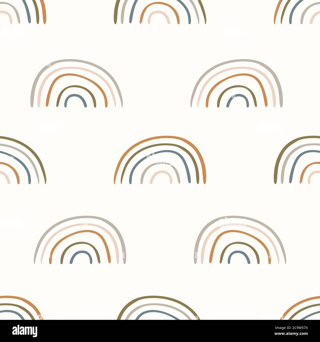 Seamless background rainbow gender neutral baby pattern. Simple whimsical minimal earthy 2 tone color. Kids nursery wallpaper or boho fashion all over Stock Vector Image & Art - Alamy Seamless background rainbow gender neutral baby pattern. Simple whimsical minimal earthy 2 tone color. Kids nursery wallpaper or boho fashion all over Stock Vector Image & Art - Alamy