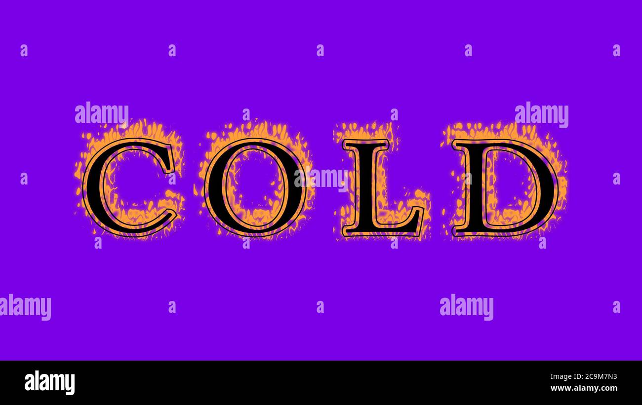 Cold fire text effect violet background. animated text effect with high ...