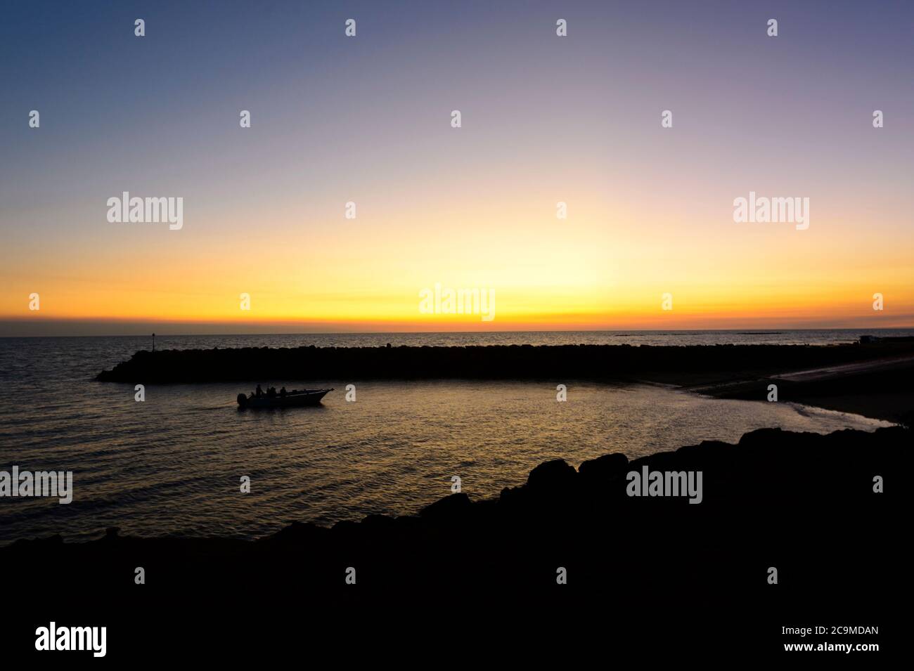 Sunset at Dundee Beach near Darwin, Northern Territory, NT, Australia Stock Photo