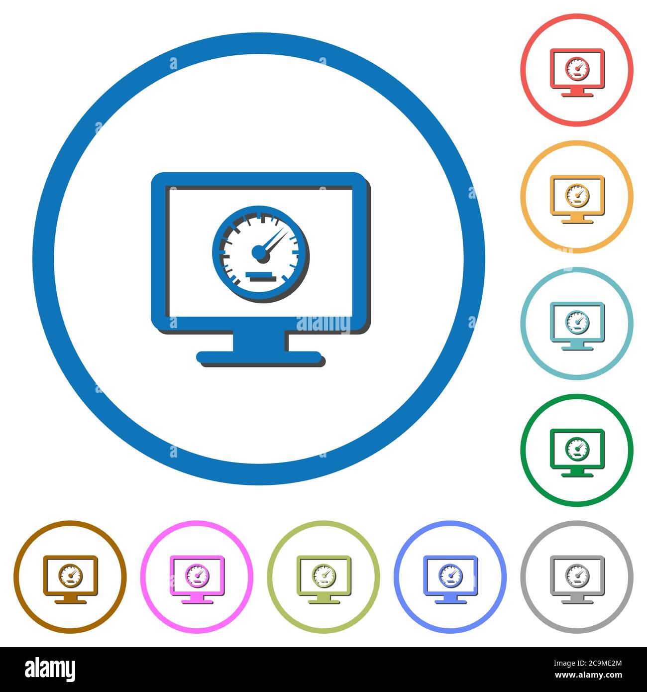 Shades green on computer Stock Vector Images - Alamy