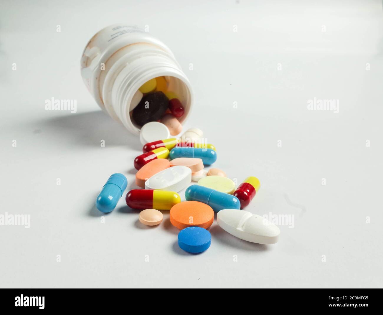 macro photo of medication pills Stock Photo