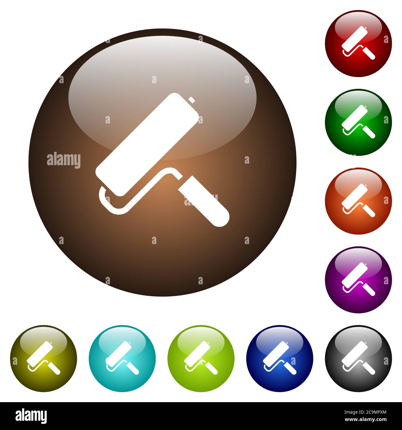 Dark brown glossy pigment Stock Vector Images - Alamy