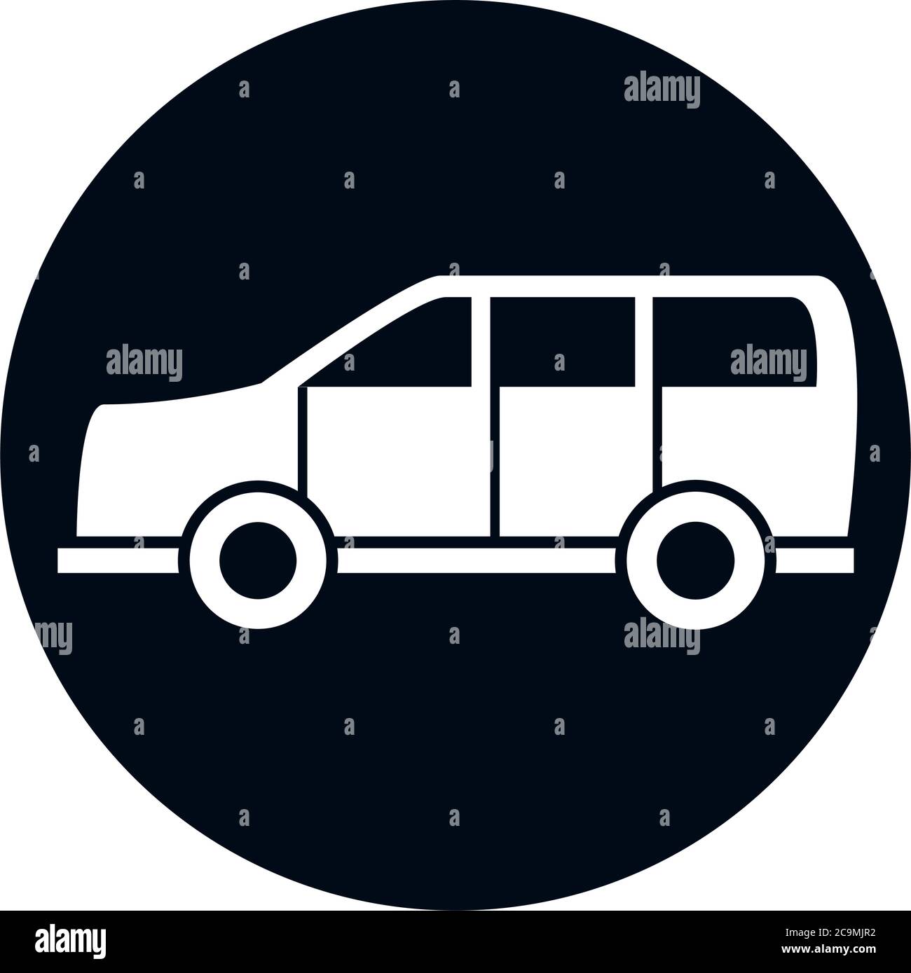 car suv transport vehicle block and flat style icon design vector ...