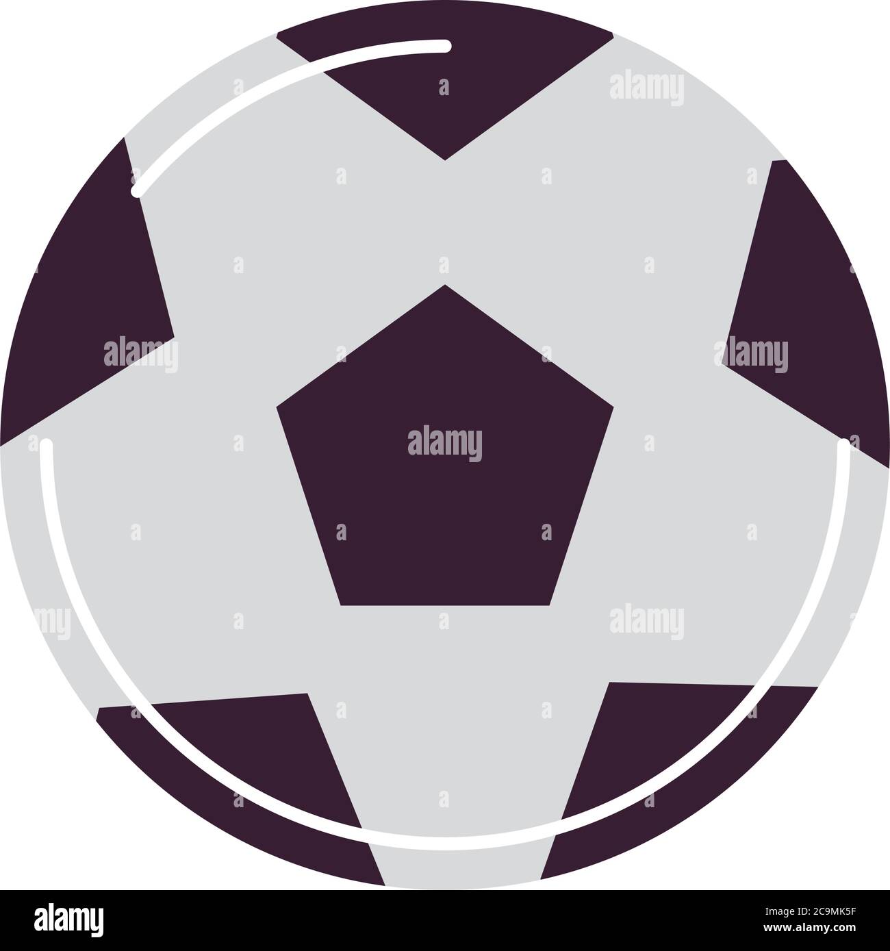 sport soccer ball equipment flat style icon vector illustration Stock ...