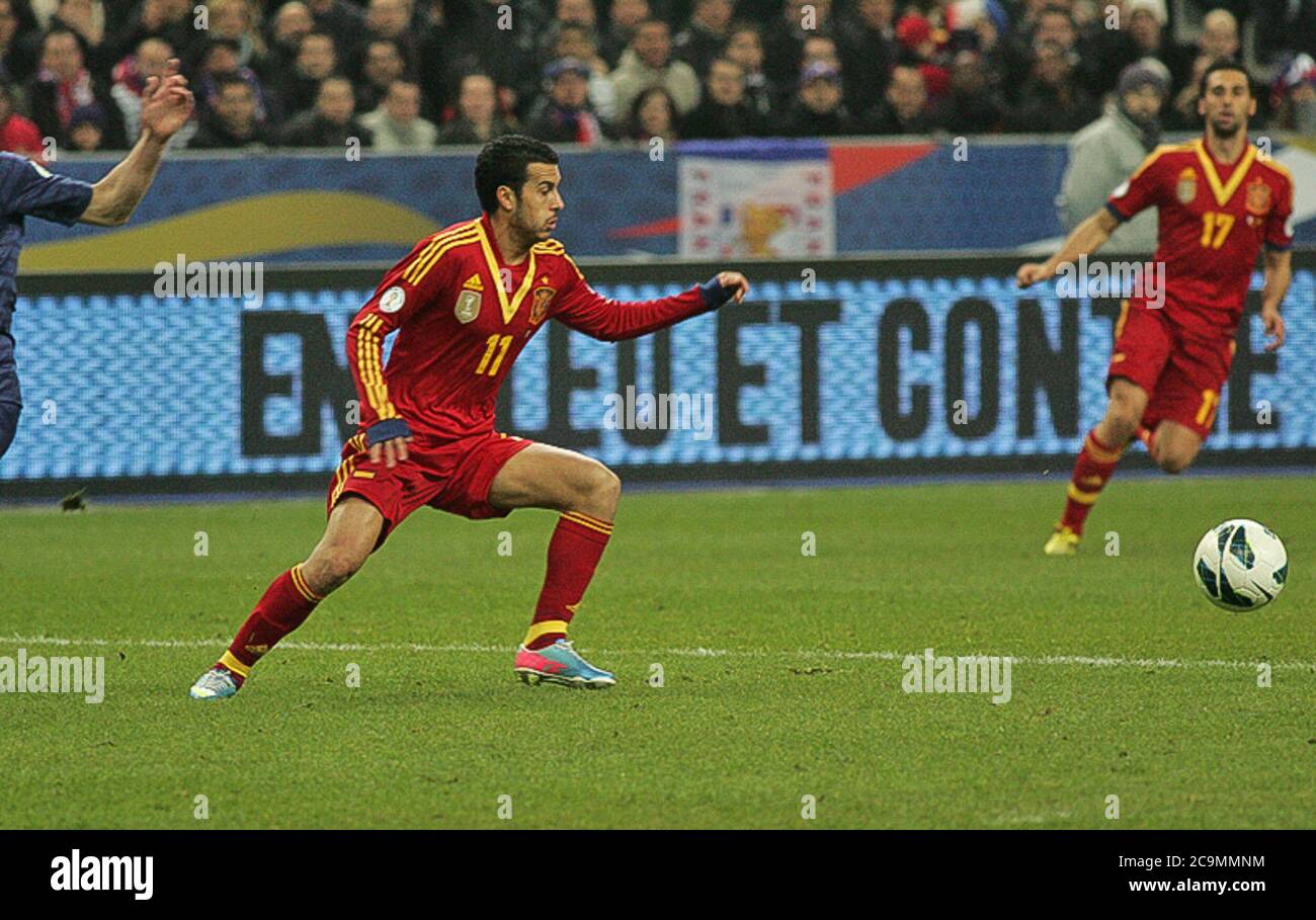 Pedro during the Qualification Coupe du Monde 2014 France - Espagne 2013,on  March 26 2013 in Stade de France, France- Photo Laurent Lairys / DPPI Stock  Photo - Alamy