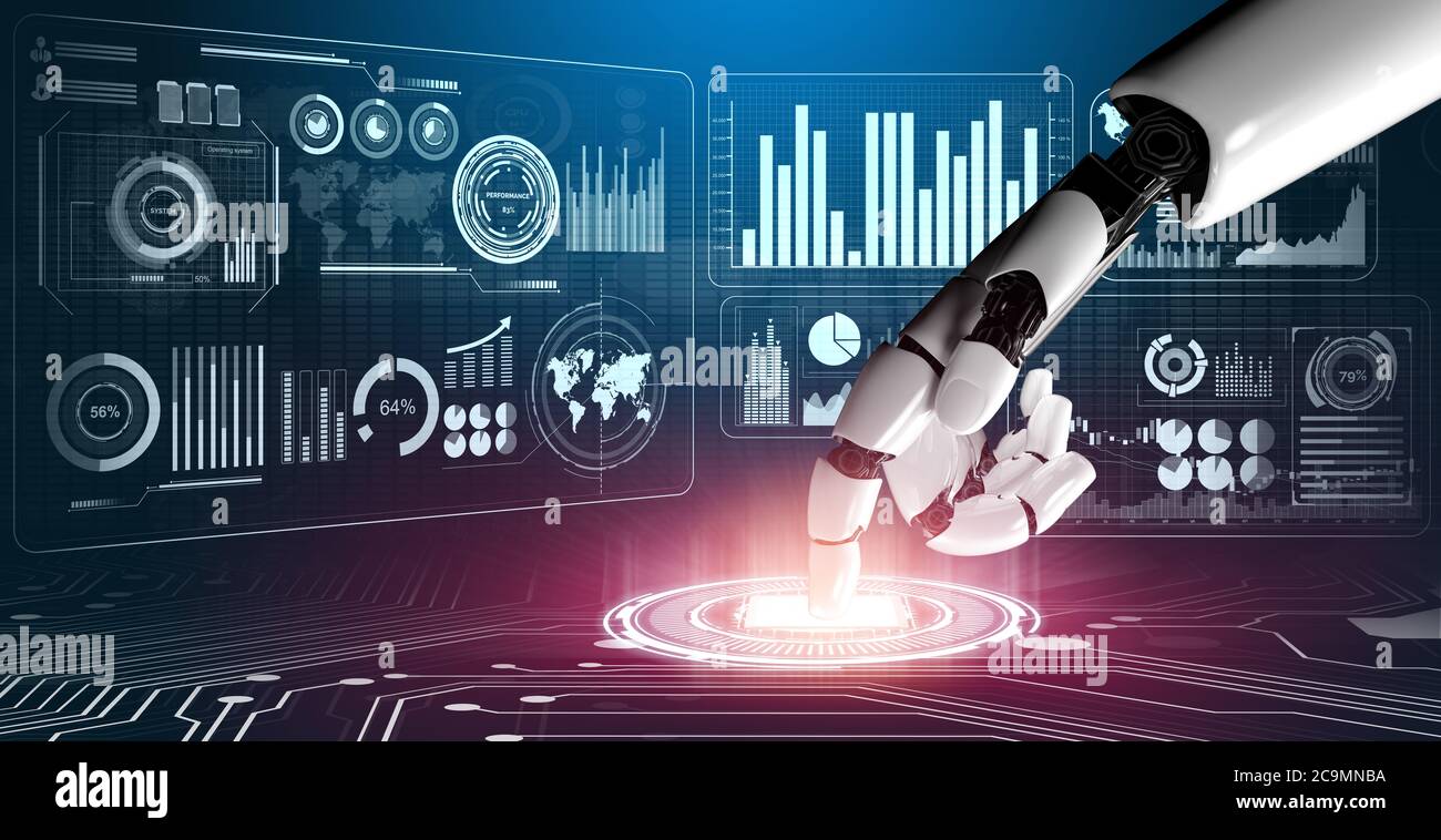 Futuristic robot artificial intelligence concept Stock Photo - Alamy