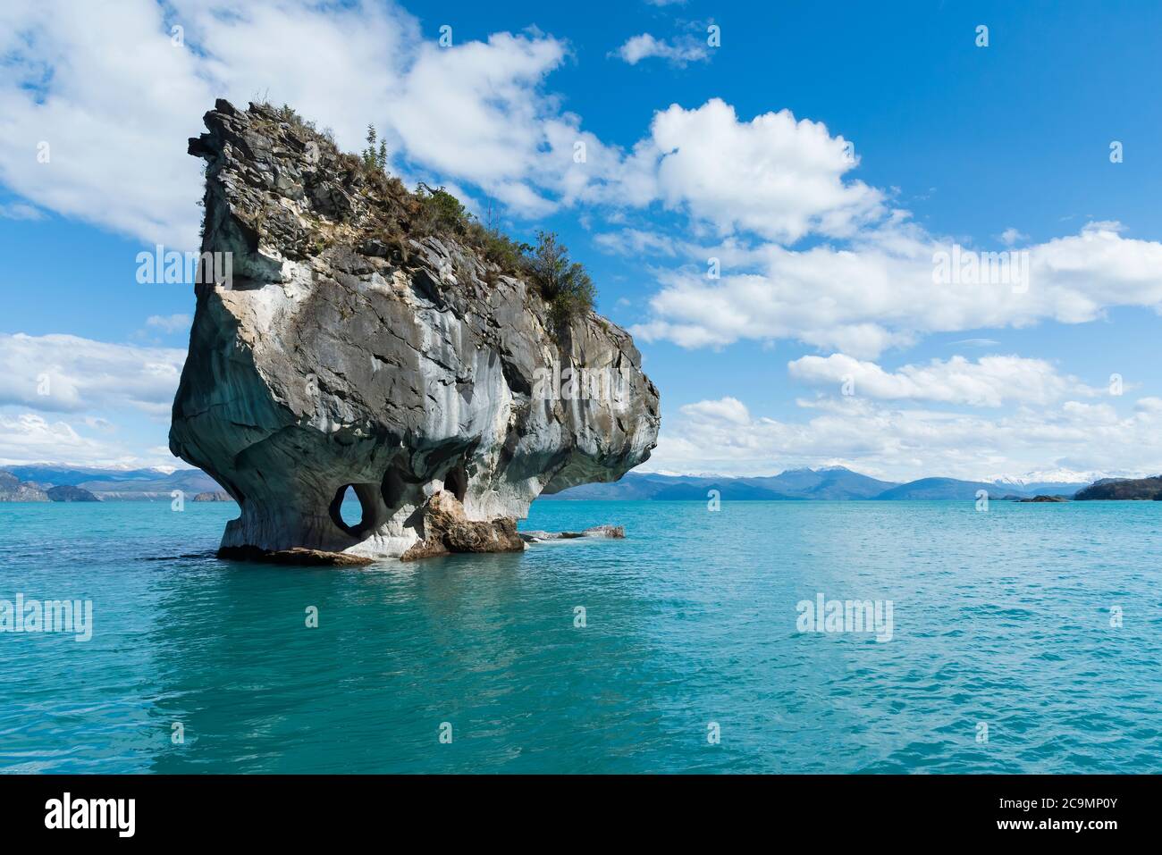 Marble Caves Sanctuary, Marble Chapel on General Carrera Lake, Puerto Rio Tranquilo, Aysen Region, Patagonia, Chile Stock Photo
