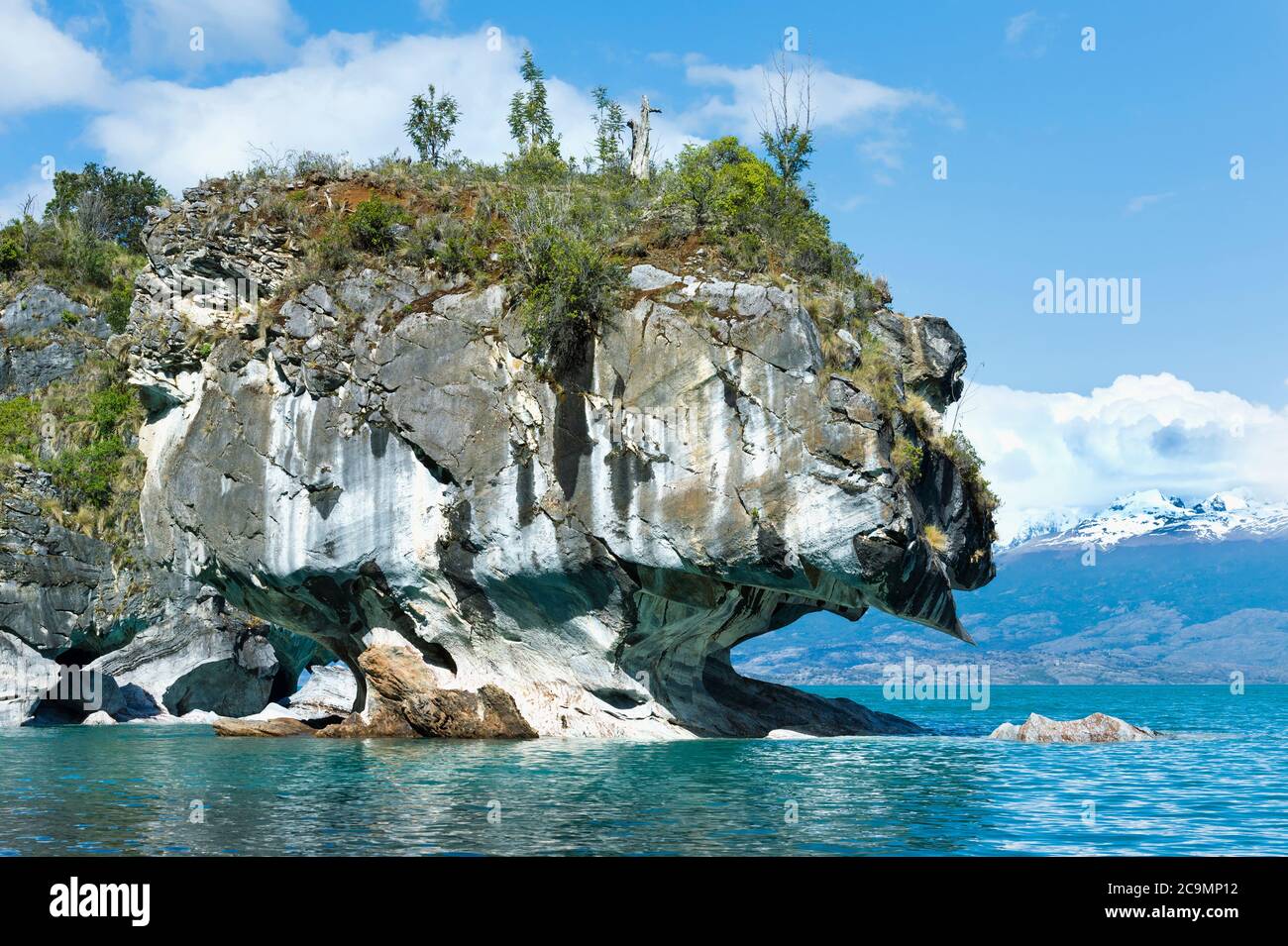 Marble Caves Sanctuary, Marble Cathedral on General Carrera Lake, Puerto Rio Tranquilo, Aysen Region, Patagonia, Chile Stock Photo