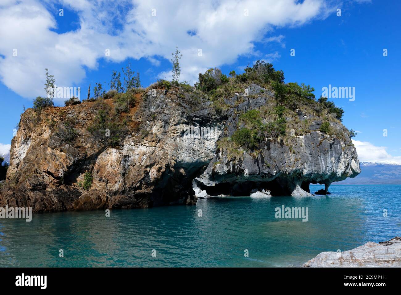 Marble Caves Sanctuary, Marble Cathedral on General Carrera Lake, Puerto Rio Tranquilo, Aysen Region, Patagonia, Chile Stock Photo