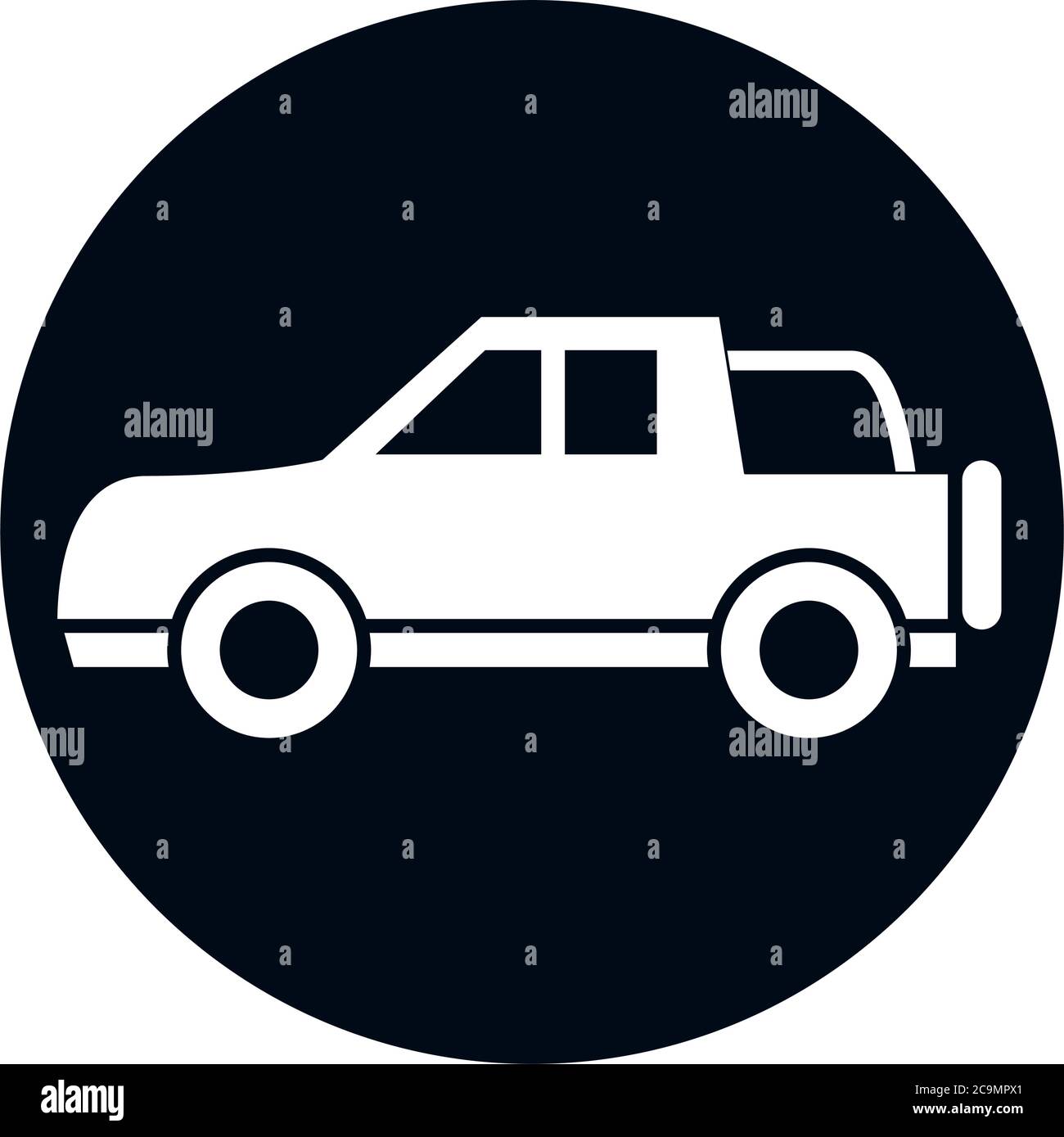 car off road vehicle model transport vehicle block and flat style icon ...