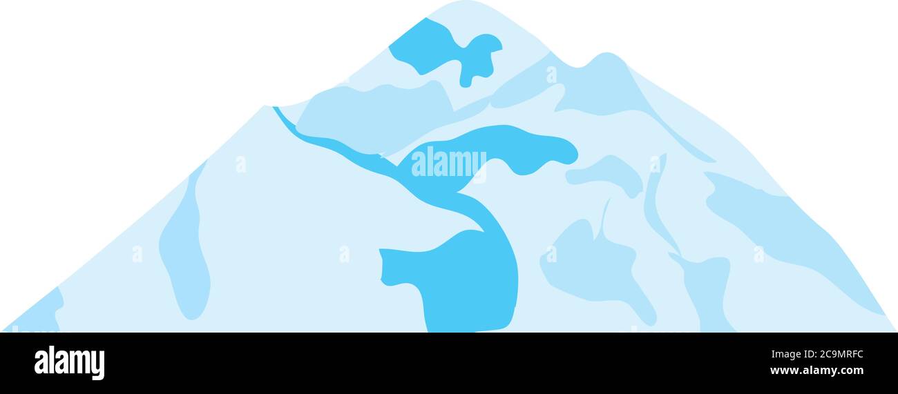 icon of cold mountain icon over white background, flat style, vector ...