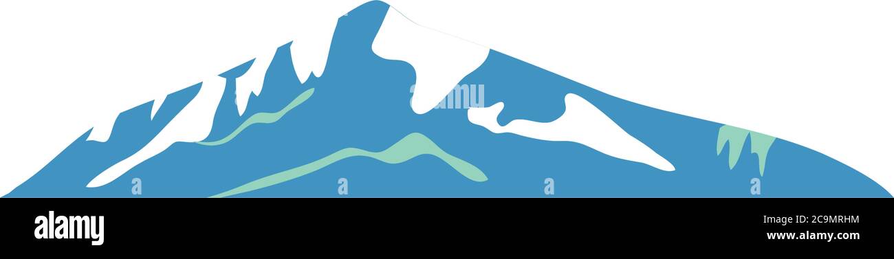 folded cold mountain icon, flat style, vector illustration Stock Vector ...