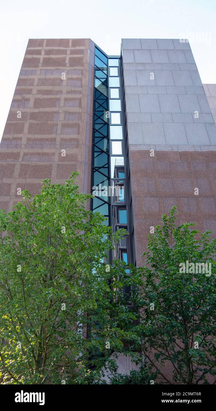 Modern building from a frog's eye perspective Stock Photo