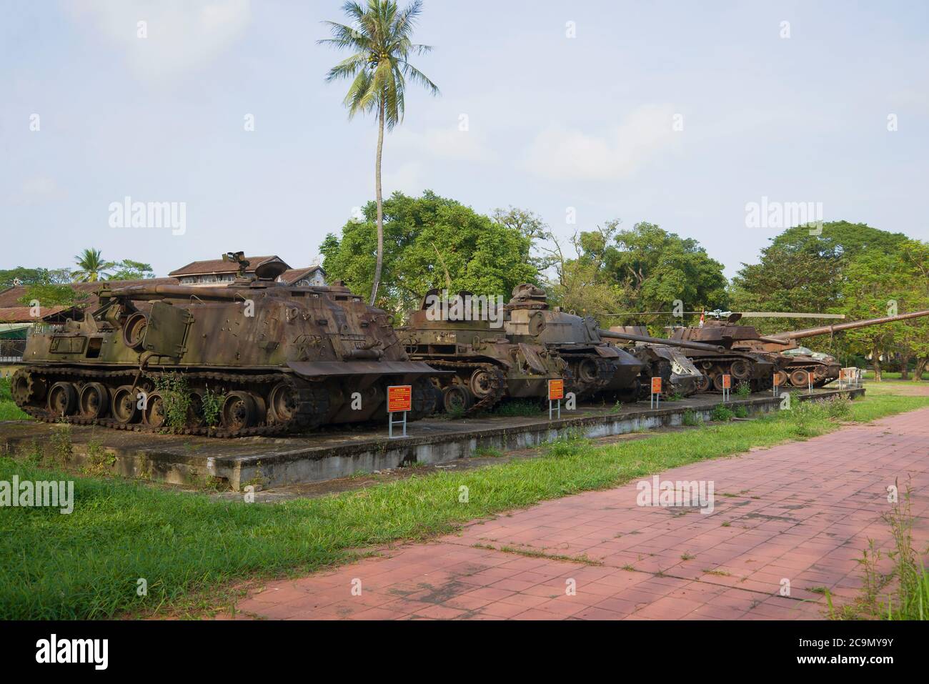 HUE, VIETNAM - JANUARY 07, 2016: Exposure of captured American military equipment in the city museum Stock Photo