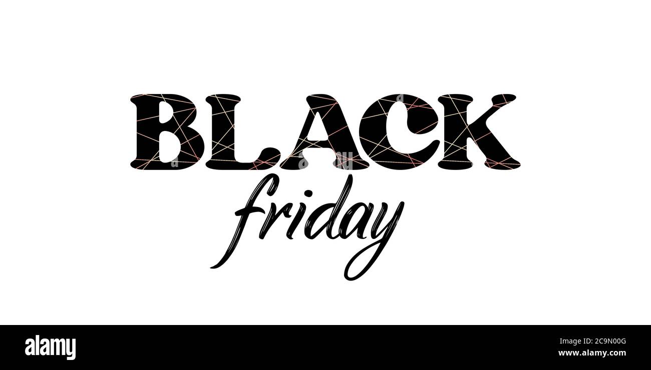 BLACK FRIDAY vector letters icon. Black friday sale. Black web banner. Poster Sale. Stock Vector