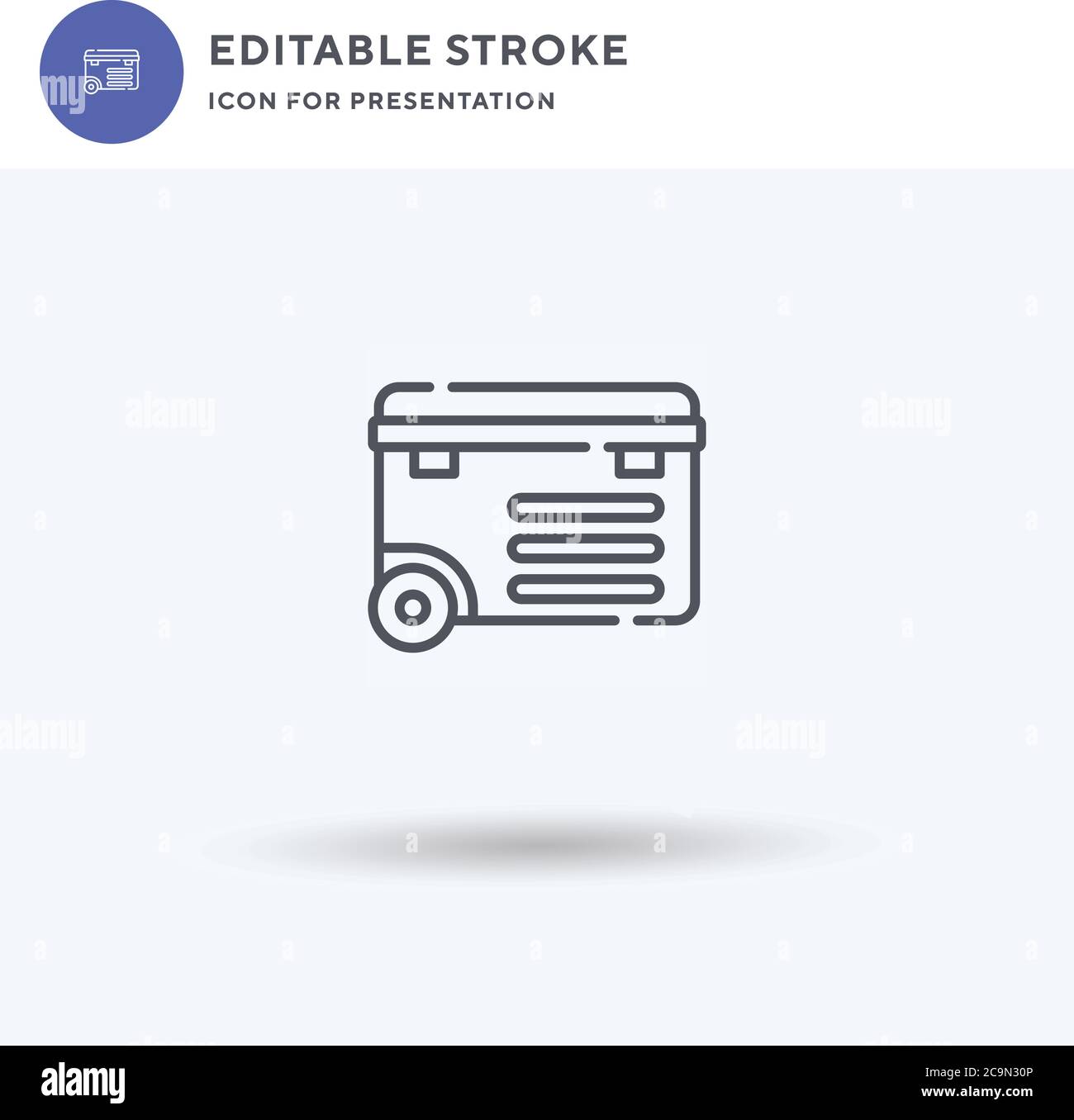Ice Box icon vector, filled flat sign, solid pictogram isolated on ...